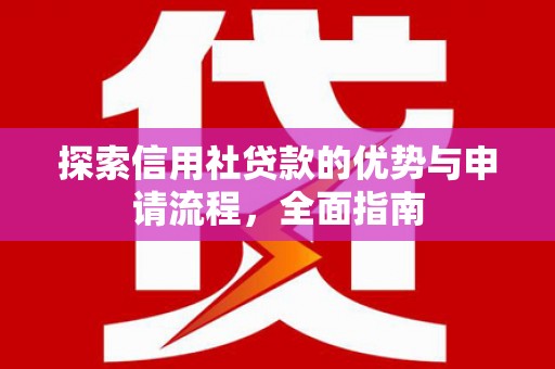 扶余探索信用社贷款的优势与申请流程，全面指南