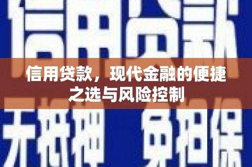 扶余信用贷款，现代金融的便捷之选与风险控制