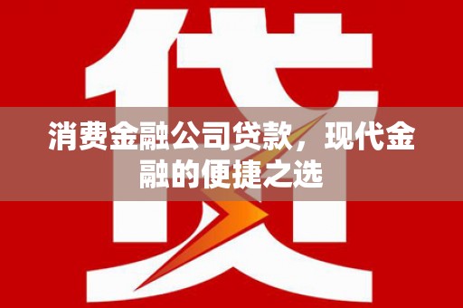 扶余消费金融公司贷款，现代金融的便捷之选
