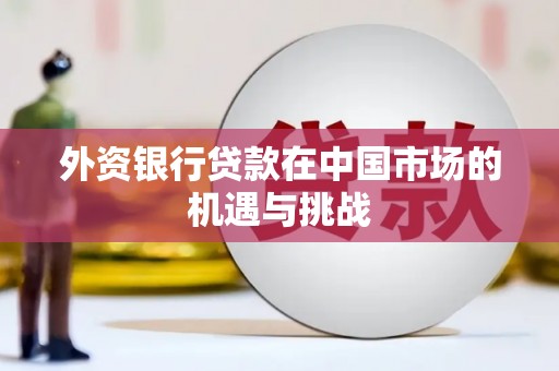 扶余外资银行贷款在中国市场的机遇与挑战