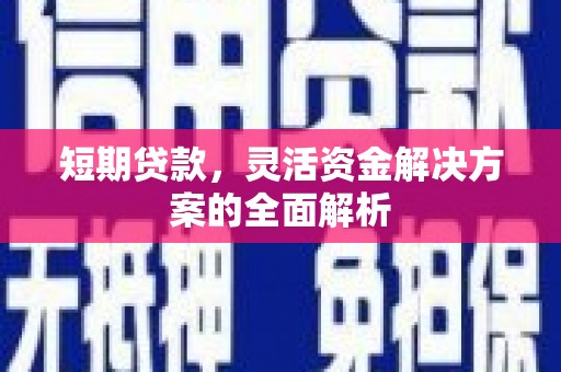 扶余短期贷款，灵活资金解决方案的全面解析