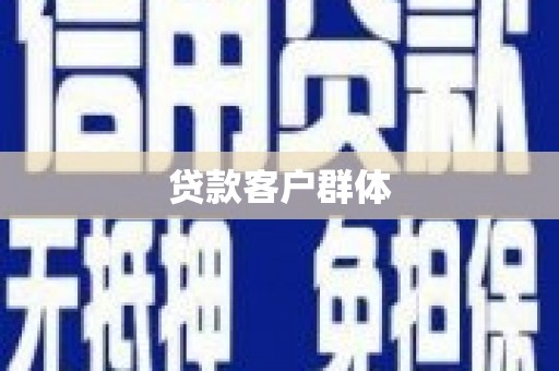 扶余贷款客户群体