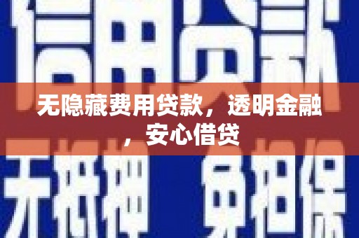 扶余无隐藏费用贷款，透明金融，安心借贷