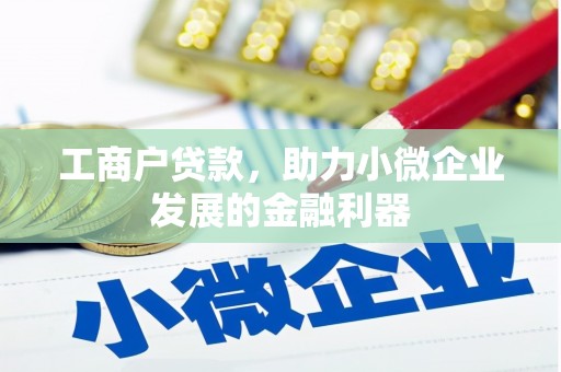 扶余工商户贷款，助力小微企业发展的金融利器