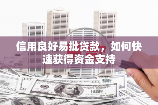 扶余信用良好易批贷款，如何快速获得资金支持