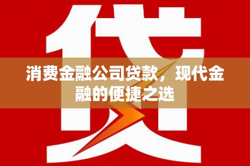 扶余消费金融公司贷款，现代金融的便捷之选